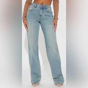 TALL MEDIUM WASH STRAIGHT LEG JEANS